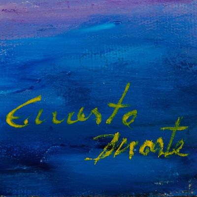 Alternate image for Signed Stretched Colorful Oil Seascape Painting Sky and Sea