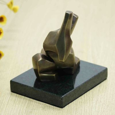 Alternate image for Bronze Sculpture Abstract Figure from Brazil Joy