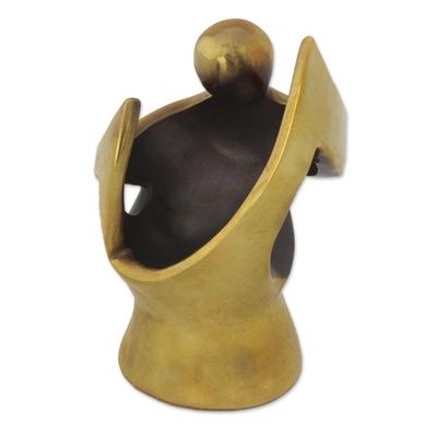 Alternate image for Brazilian Singer Sculpture in Polished and Oxidized Bronze Troubadour
