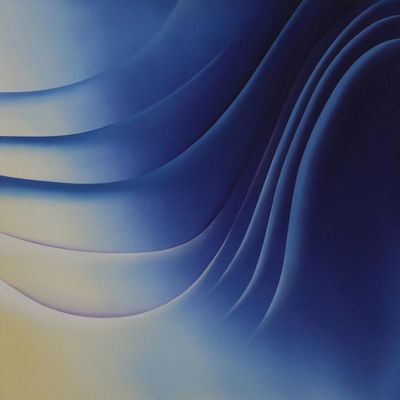 Alternate image for Signed Abstract Wave Diptych Painting from Brazil 2008 Like a Wave in the Sea