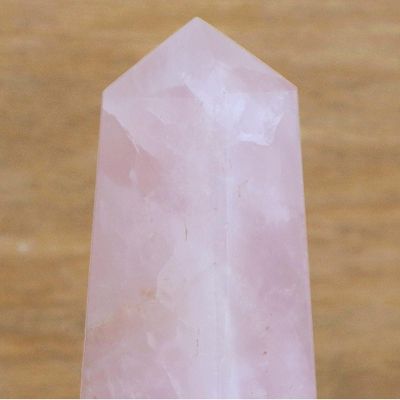 Alternate image for Pink Rose Quartz Obelisk Sculpture from Brazil Obelisk of Universal Love