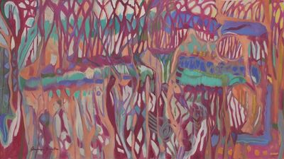 Alternate image for Brazilian Abstract Marshland Painting Marshland I