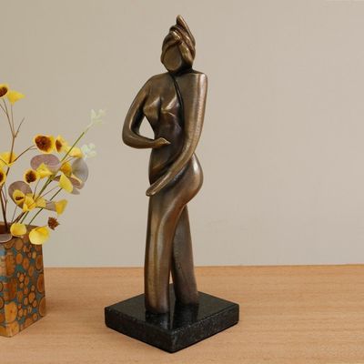 Alternate image for Abstract Bronze Sculpture of Female Samba Dancer from Brazil Samba Dancer