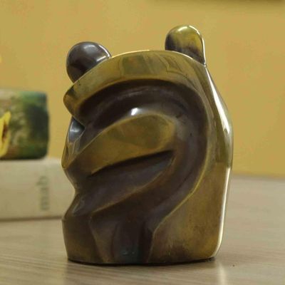 Alternate image for Original Signed Polished Bronze Sculpture from Brazil Embrace