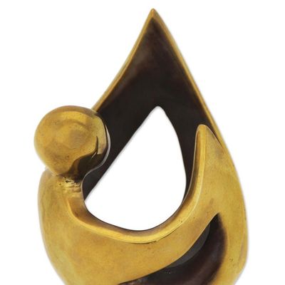 Alternate image for Brazilian Singer Sculpture in Polished and Oxidized Bronze Troubadour