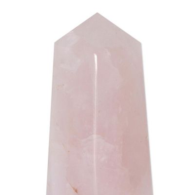 Alternate image for Pink Rose Quartz Obelisk Sculpture from Brazil Obelisk of Universal Love