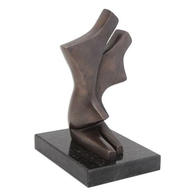 Alternate image for Abstract Bronze Sculpture of a Couple Dancing from Brazil Dancing