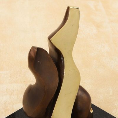 Alternate image for Two-tone bronze sculpture from Brazil Fall in Love