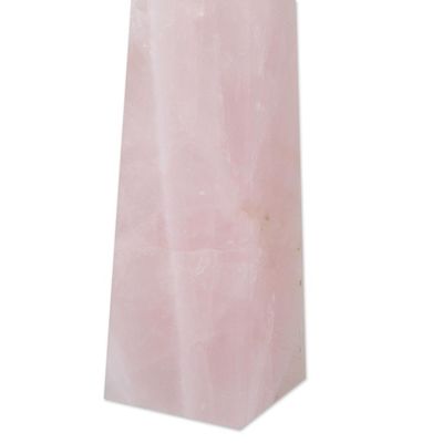Alternate image for Pink Rose Quartz Obelisk Sculpture from Brazil Obelisk of Universal Love