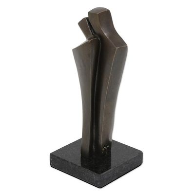 Alternate image for Brazilian Modern Fine Art Romantic Bronze Sculpture Together for Always