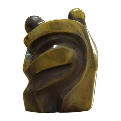 Alternate image for Original Signed Polished Bronze Sculpture from Brazil Embrace