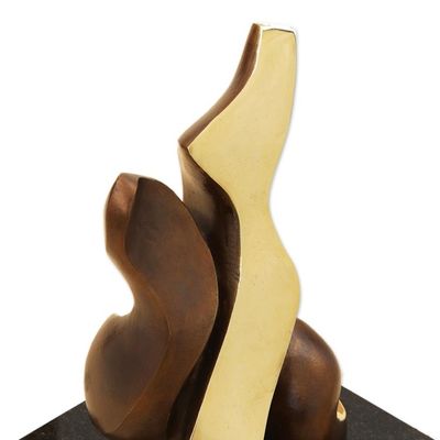 Alternate image for Two-tone bronze sculpture from Brazil Fall in Love