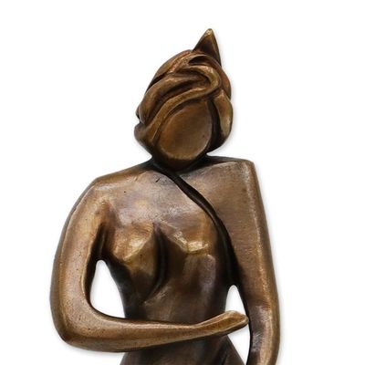 Alternate image for Abstract Bronze Sculpture of Female Samba Dancer from Brazil Samba Dancer