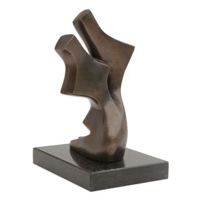 Alternate image for Abstract Bronze Sculpture of a Couple Dancing from Brazil Dancing