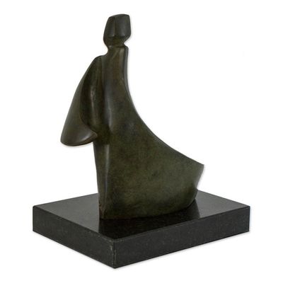 Alternate image for Original Signed Contemporary Brazilian Bronze Sculpture Angel