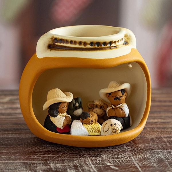Alternate image for Artisan Crafted Peruvian Nativity Scene Vessel Born