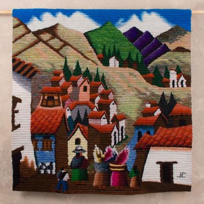 Alternate image for Hand Crafted Cultural Wool Tapestry of the Andes The Return
