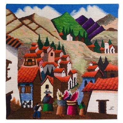 Alternate image for Hand Crafted Cultural Wool Tapestry of the Andes The Return