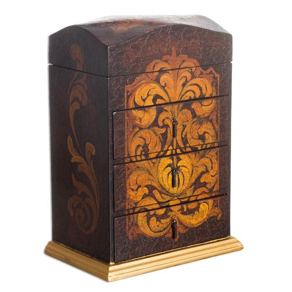 Alternate image for Hand Painted Wood Jewelry Box Love Blossom