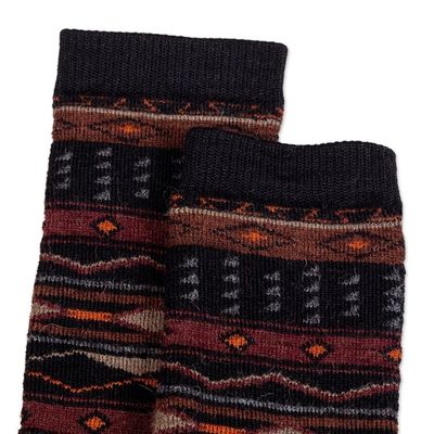 Alternate image for Multicolor Unisex Alpaca Blend Socks from Peru Andean Culture