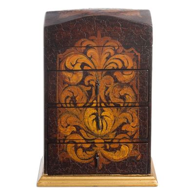 Alternate image for Hand Painted Wood Jewelry Box Love Blossom