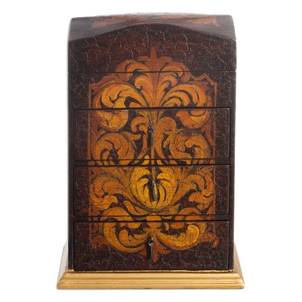 Alternate image for Hand Painted Wood Jewelry Box Love Blossom