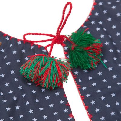 Alternate image for Christmas-Themed Cotton Blend Applique Tree Skirt from Peru Christmas Time