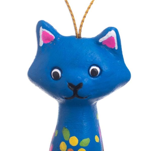 Alternate image for Hand Painted Cat Ornaments Set of 3 Christmas Cats