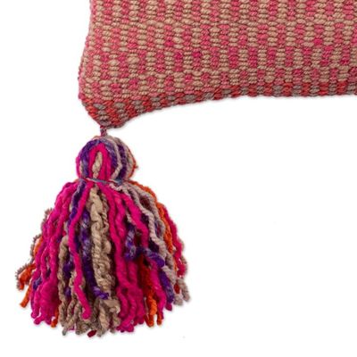 Alternate image for Traditional Handwoven Wool Shoulder Bag with Vibrant Tassels Andean Trip