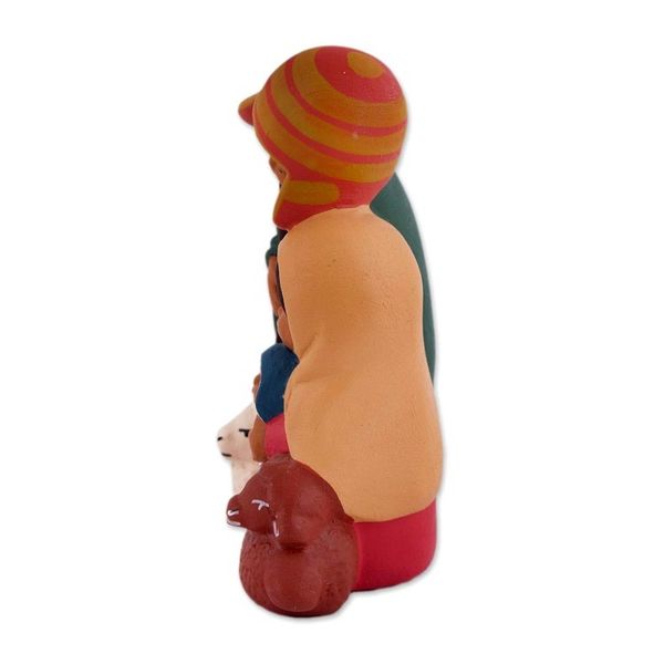 Alternate image for Hand-Painted Ceramic Andean Nativity Sculpture from Peru Andean Christian Family