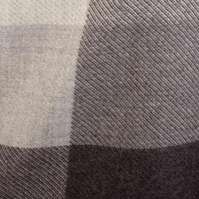 Alternate image for Super Soft Grey Plaid Alpaca Wool Patterned Scarf Gray Squared