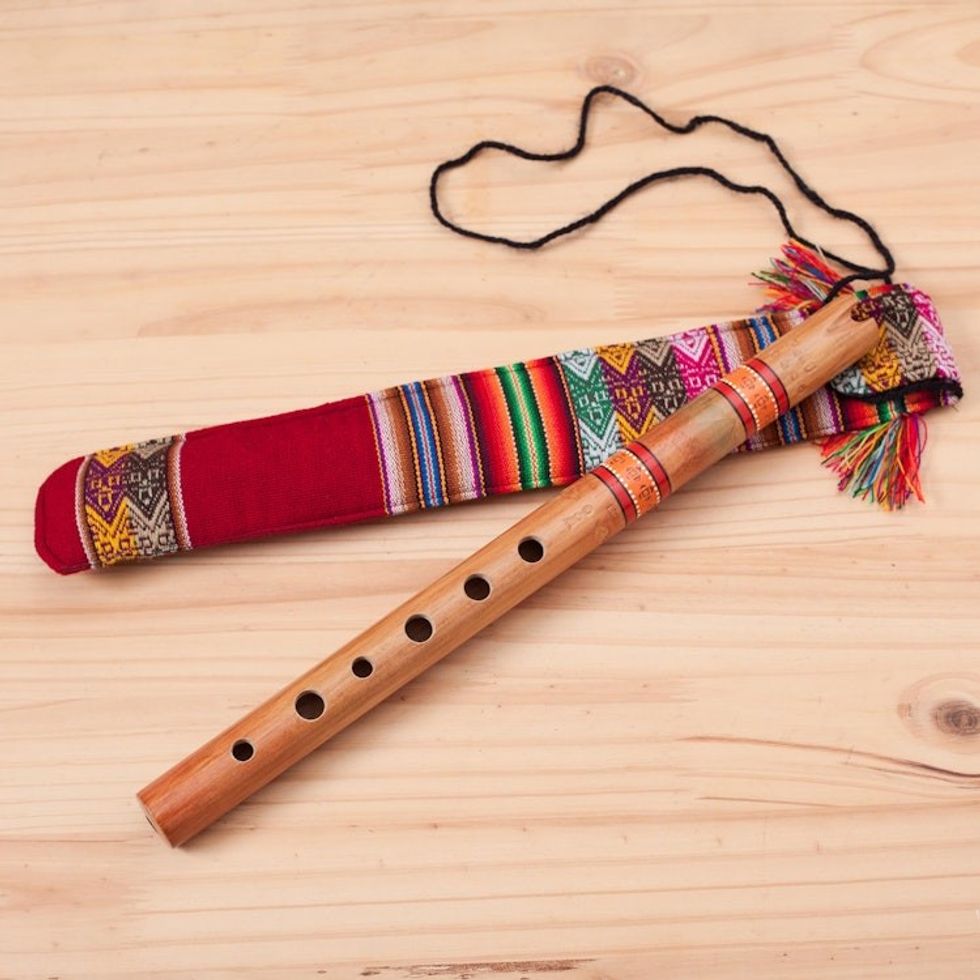 Handmade Wood Quena Flute From Peru 'Peace Flute'