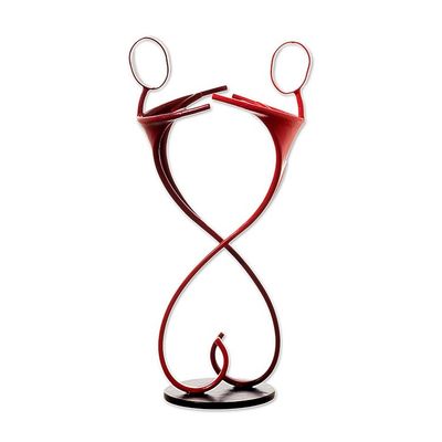 Alternate image for Friendship-Themed Steel Sculpture in Red from Peru Friends Forever in Red