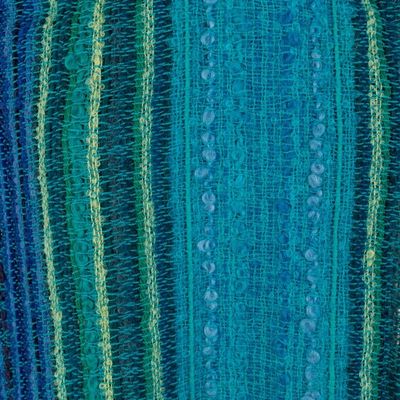 Alternate image for Unisex Striped Colorful Baby Alpaca Blend Scarf from Peru Planet Colors