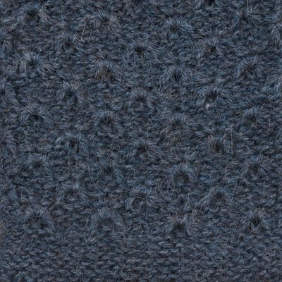 Alternate image for Patterned 100 Baby Alpaca Fingerless Mitts in Teal Gossamer Teal