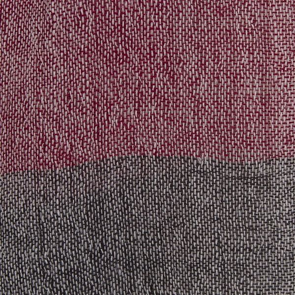 Alternate image for 100 Alpaca Wool Dark Red Off White and Black Striped Scarf Favorite Cabernet