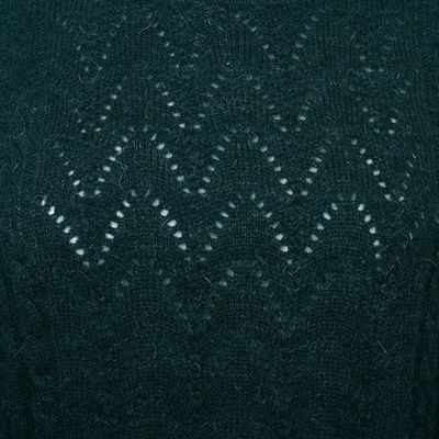 Alternate image for Forest Spruce Teal Baby Alpaca Turtleneck Sweater Sweet Teal Warmth