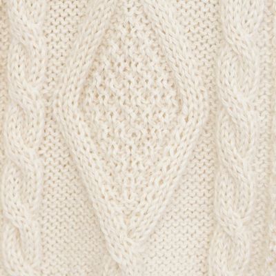 Alternate image for 100 Alpaca Knit Wrap Scarf in Alabaster from Peru Alabaster Diamonds