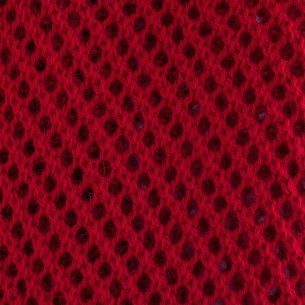 Alternate image for Peruvian Baby Alpaca Wool Infinity Scarf Knitted in Red Crimson Honeycomb