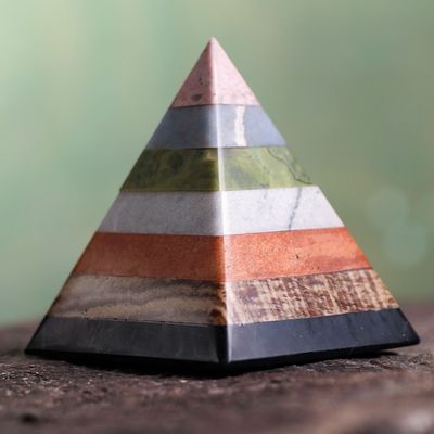 Alternate image for Hand Crafted Andean Gemstone Sculpture Energy of the Pyramid