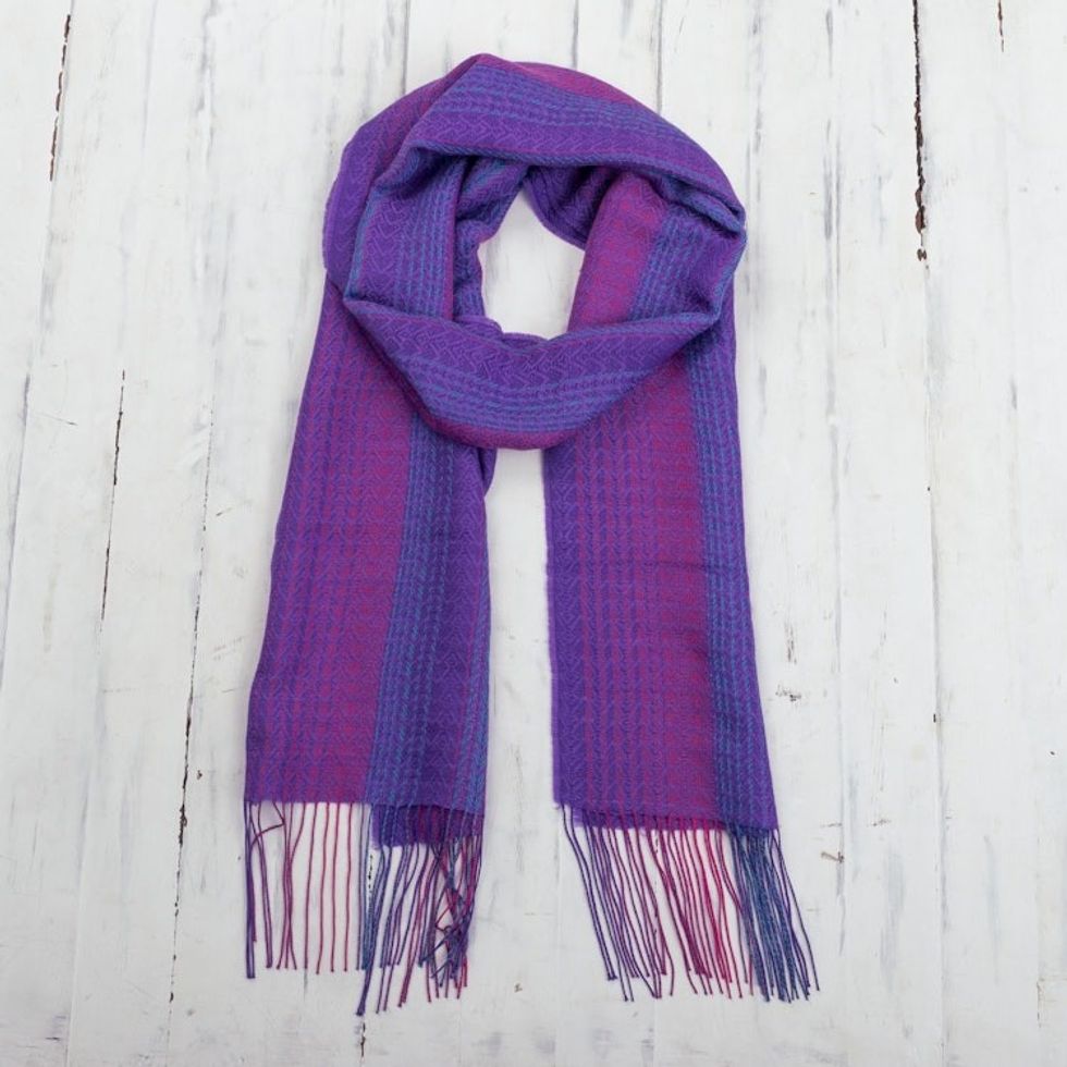 Baby Alpaca and Pima Cotton Blend Scarf from Peru 'Darling'