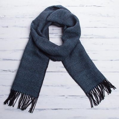 Alternate image for Mens 100 alpaca scarf Lake Arapa Night
