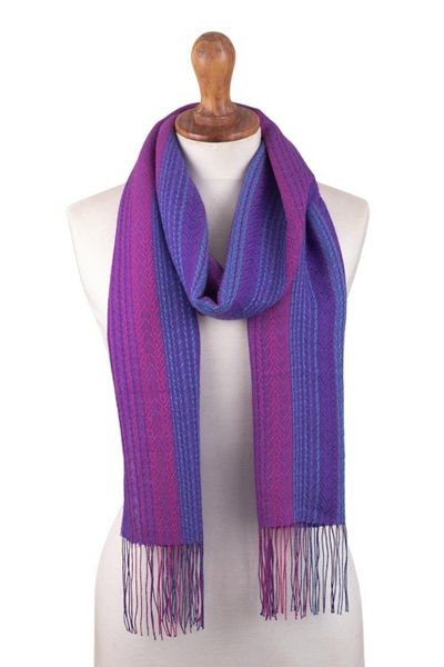 Alternate image for Baby Alpaca and Pima Cotton Blend Scarf from Peru Darling