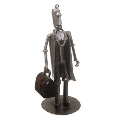 Alternate image for Recycled Auto Part Sculpture of a Doctor from Peru House Call