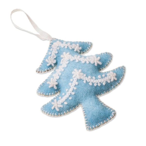 Alternate image for Assorted Wool Tree Ornaments from Peru Set of 4 Vibrant Trees