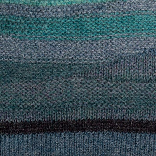 Alternate image for Knit 100 Alpaca Hat in Blue and Teal Shades from Peru Shades of Blue