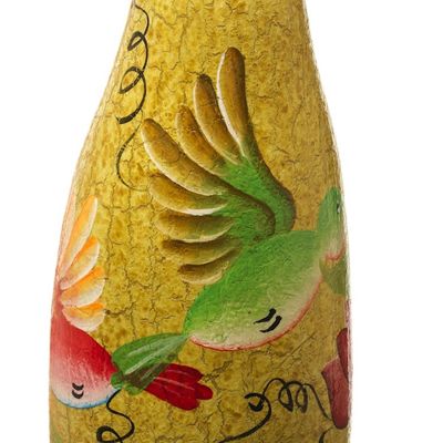 Alternate image for Multicolored Dried Gourd Birdhouse Tulips and Hummingbird