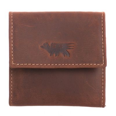 Alternate image for Mens Two Compartment Dark Brown Leather Coin Wallet Esquire in Dark Brown