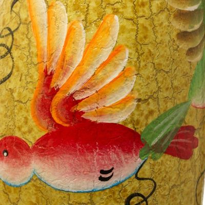 Alternate image for Multicolored Dried Gourd Birdhouse Tulips and Hummingbird