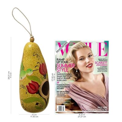 Alternate image for Multicolored Dried Gourd Birdhouse Tulips and Hummingbird